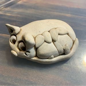 🔥4/$25🔥 kittens and mom pottery figure